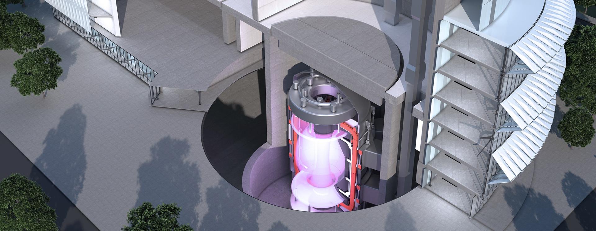 Conceptual image of the UK's STEP prototype fusion power plant