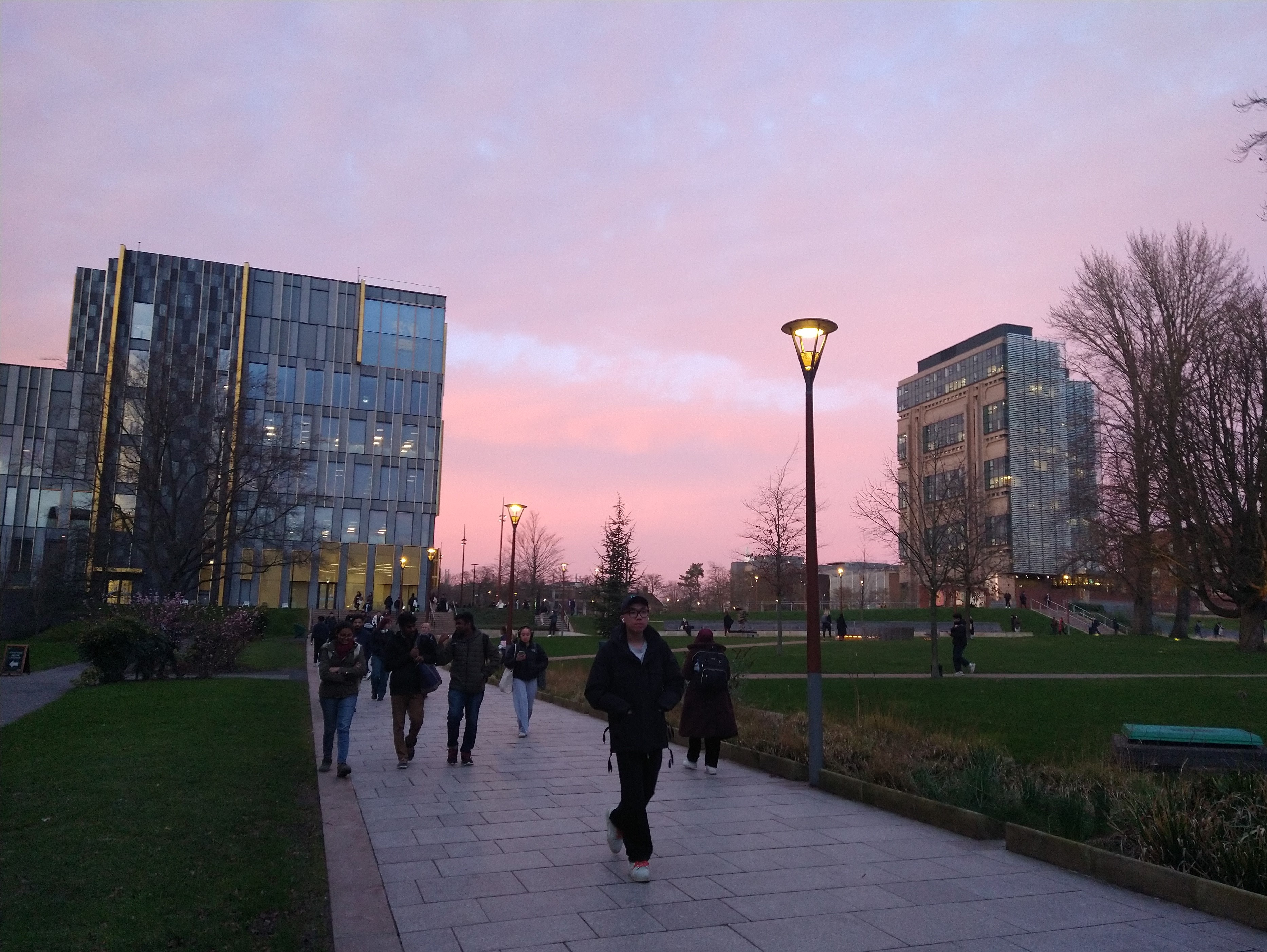 Sunset on campus