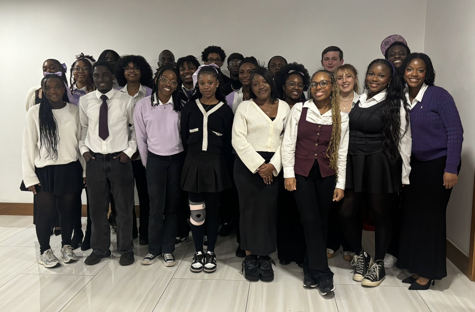 University Gospel Choir standing in a group