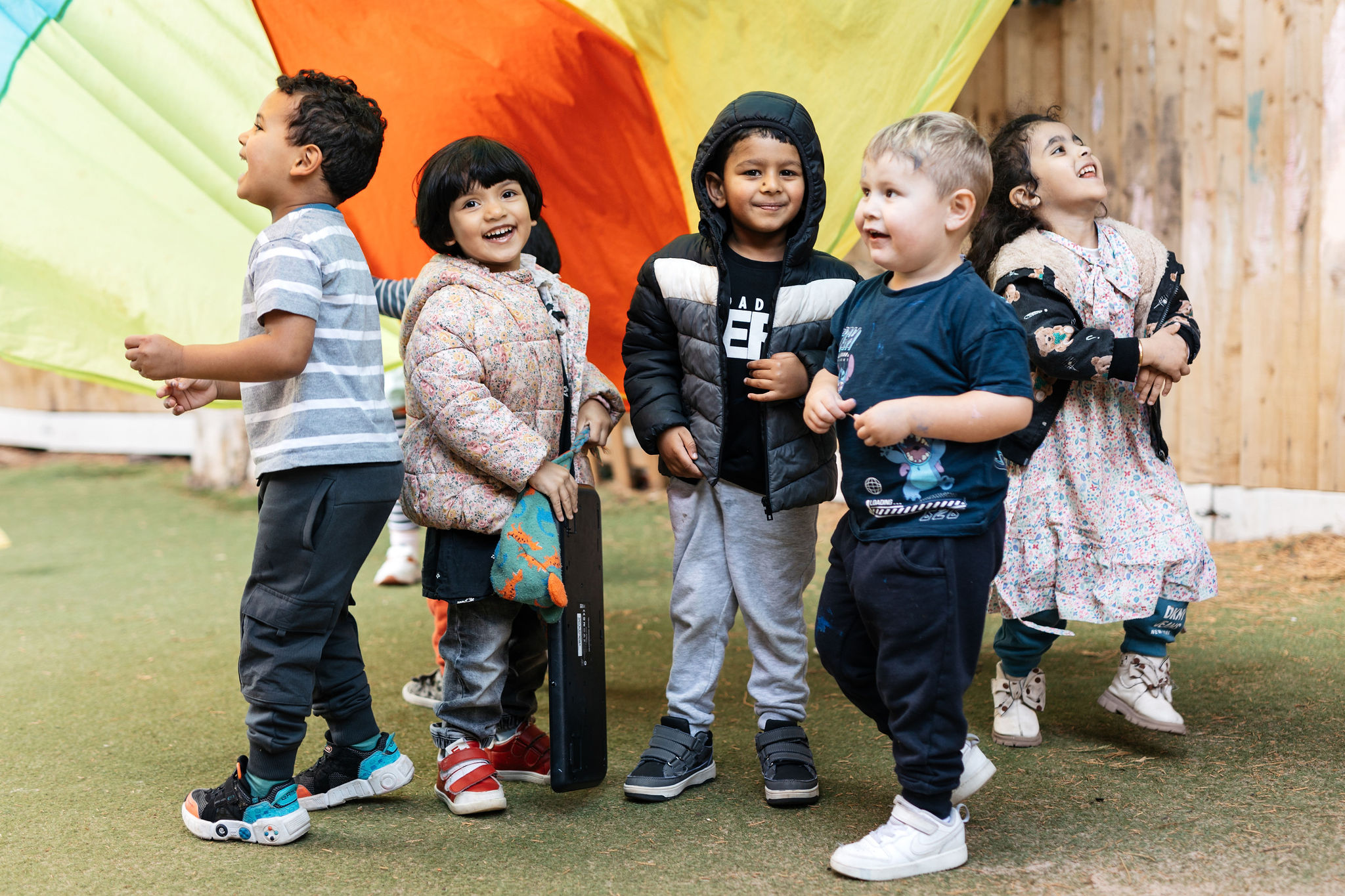A group of children hanging out together