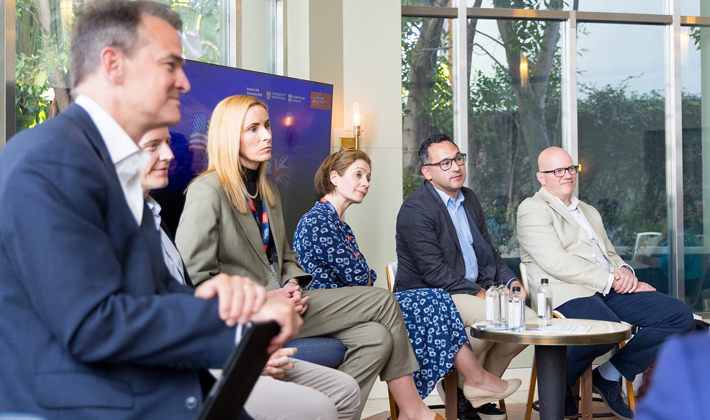 Professor Robin Mason and the panel discussing sport