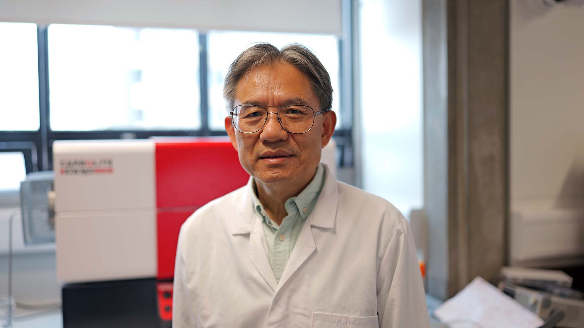 Professor Ding in the lab