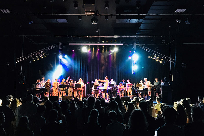 The University Jazz Orchestra performing