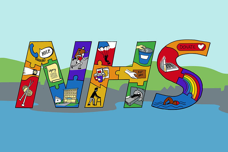 The banner for Border Crossings, representing different elements of the NHS