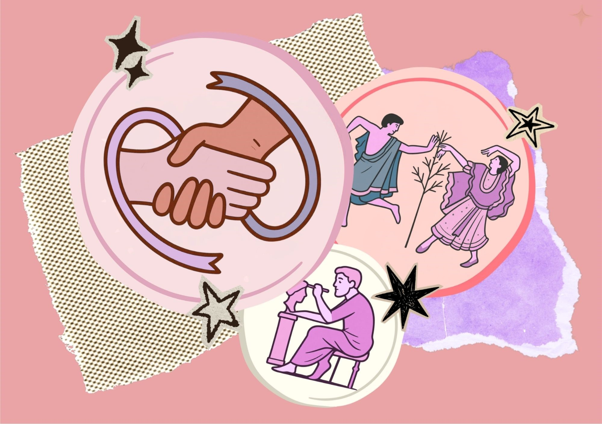 Illustration representing collaboration, creativity and cultural engagement.