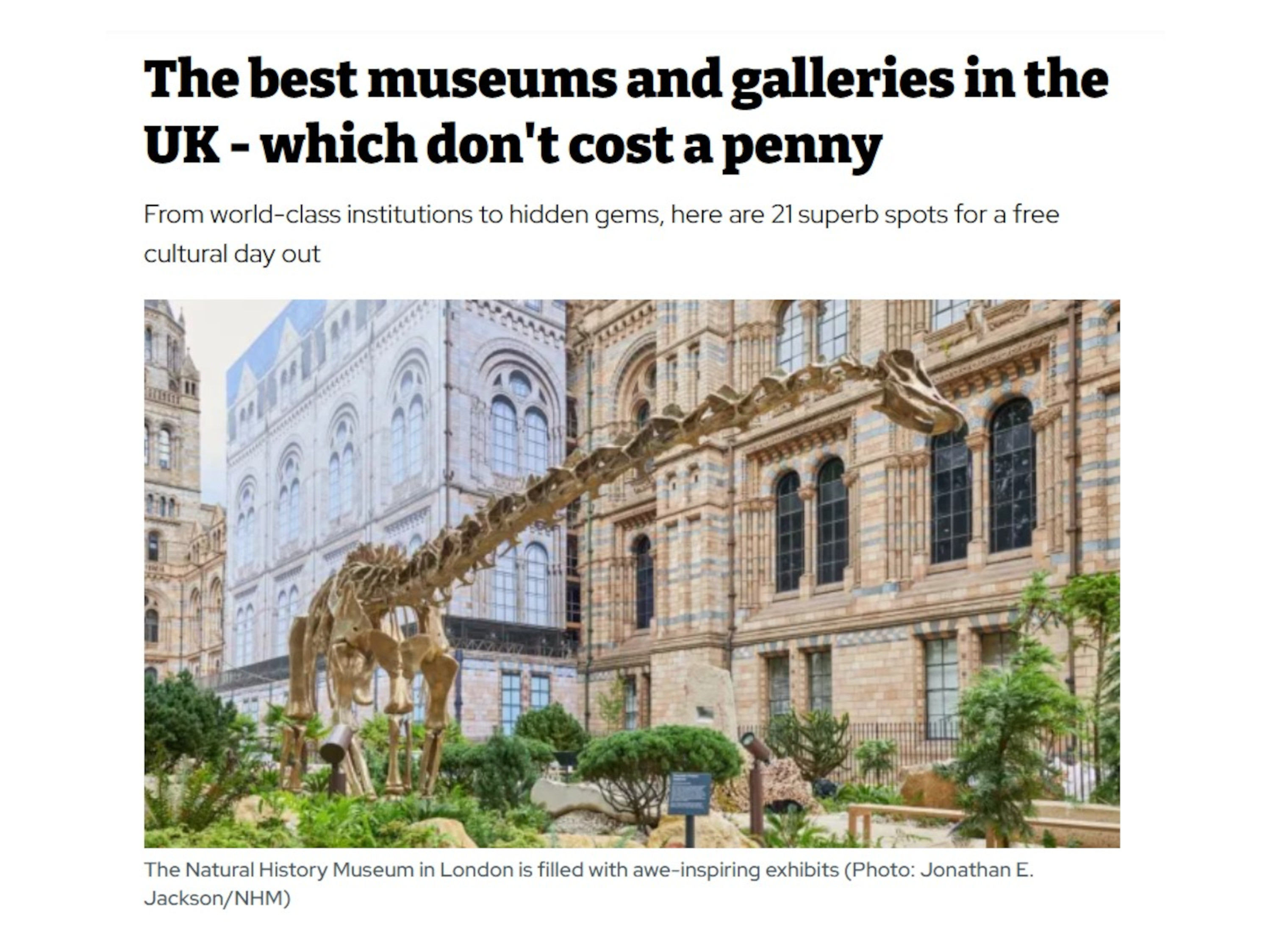 The headline from the article.