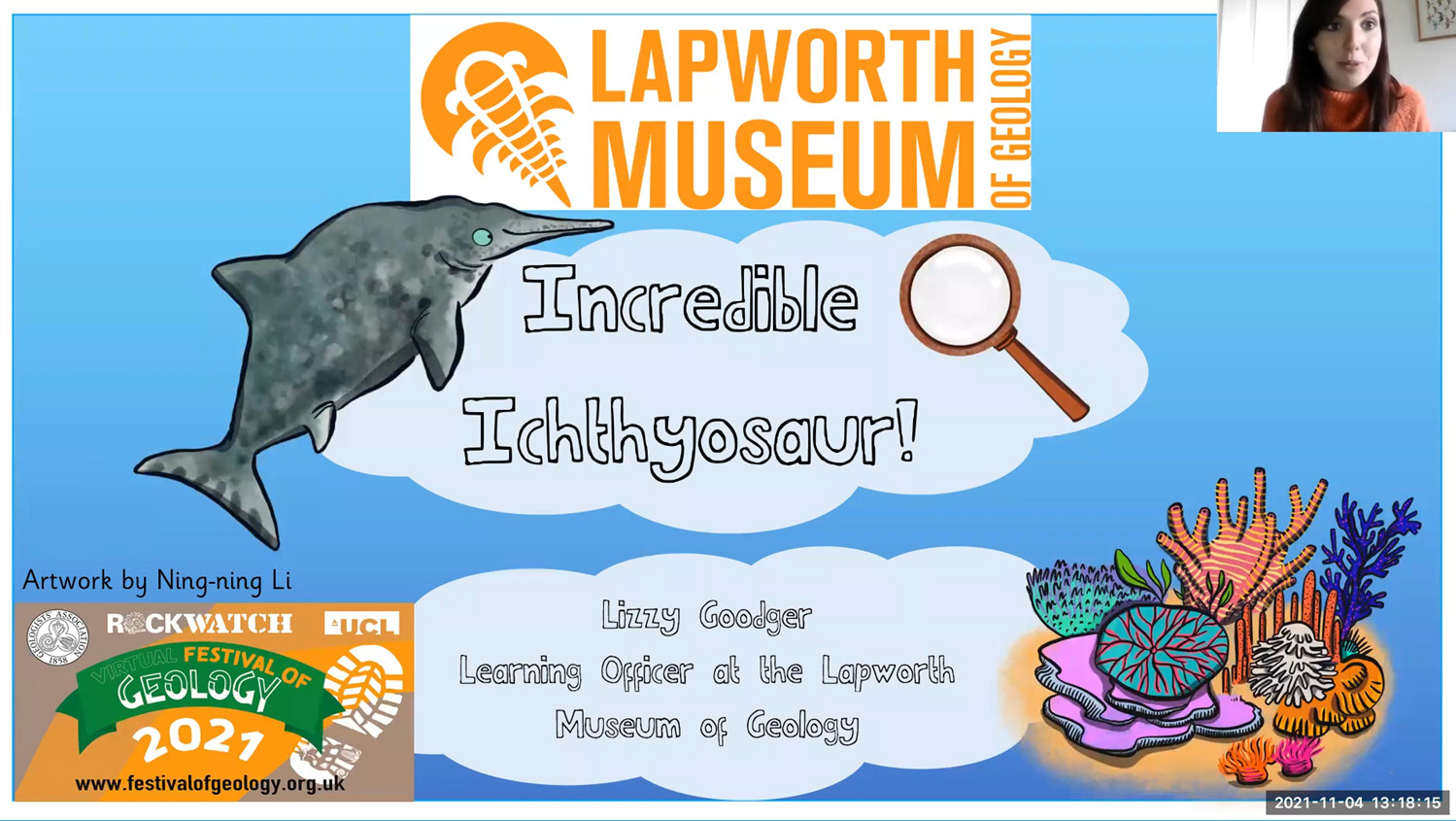 Lizzy presents the virtual Incredible Ichthyosaurs session.