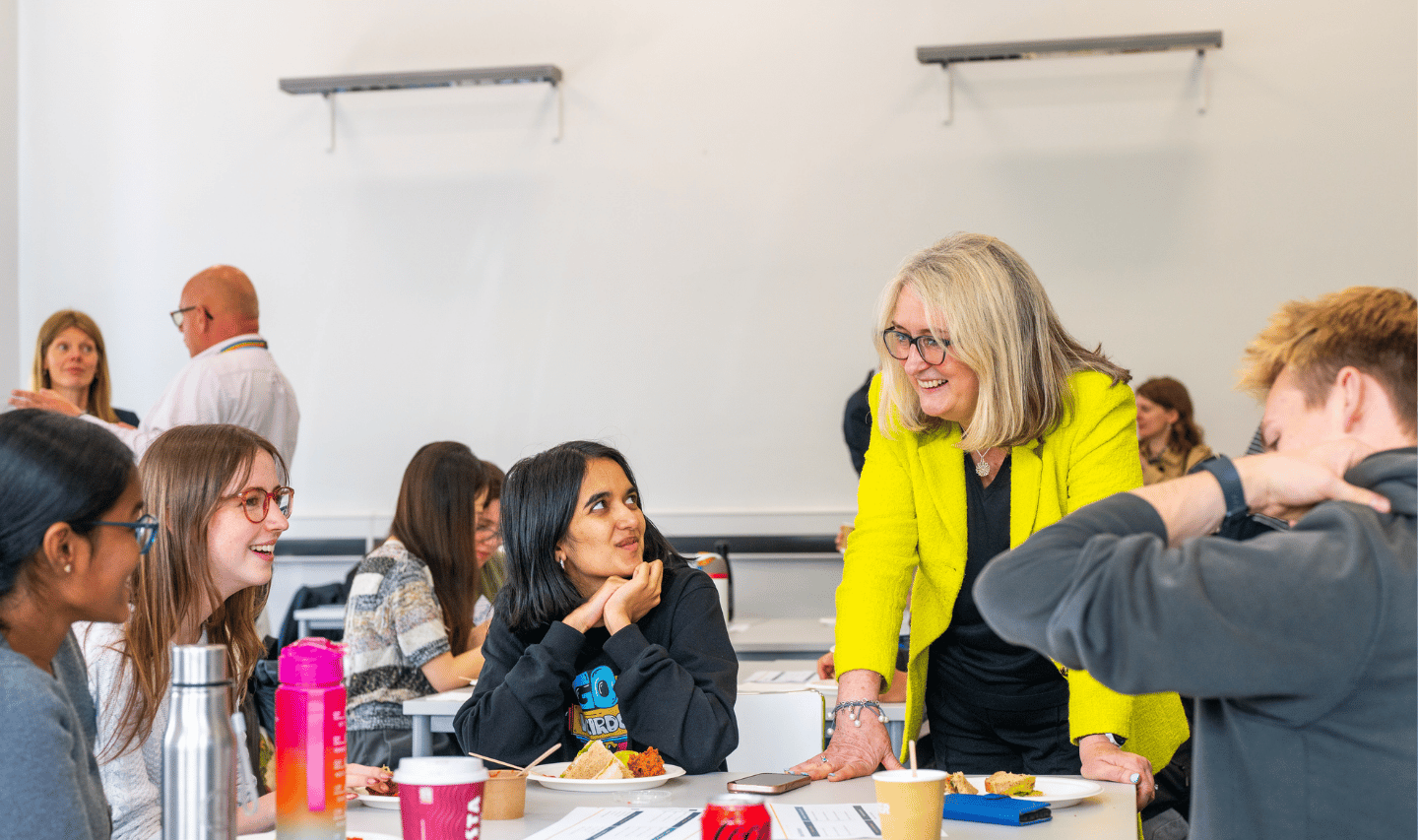 Baroness Smith meeting University of Birmingham students