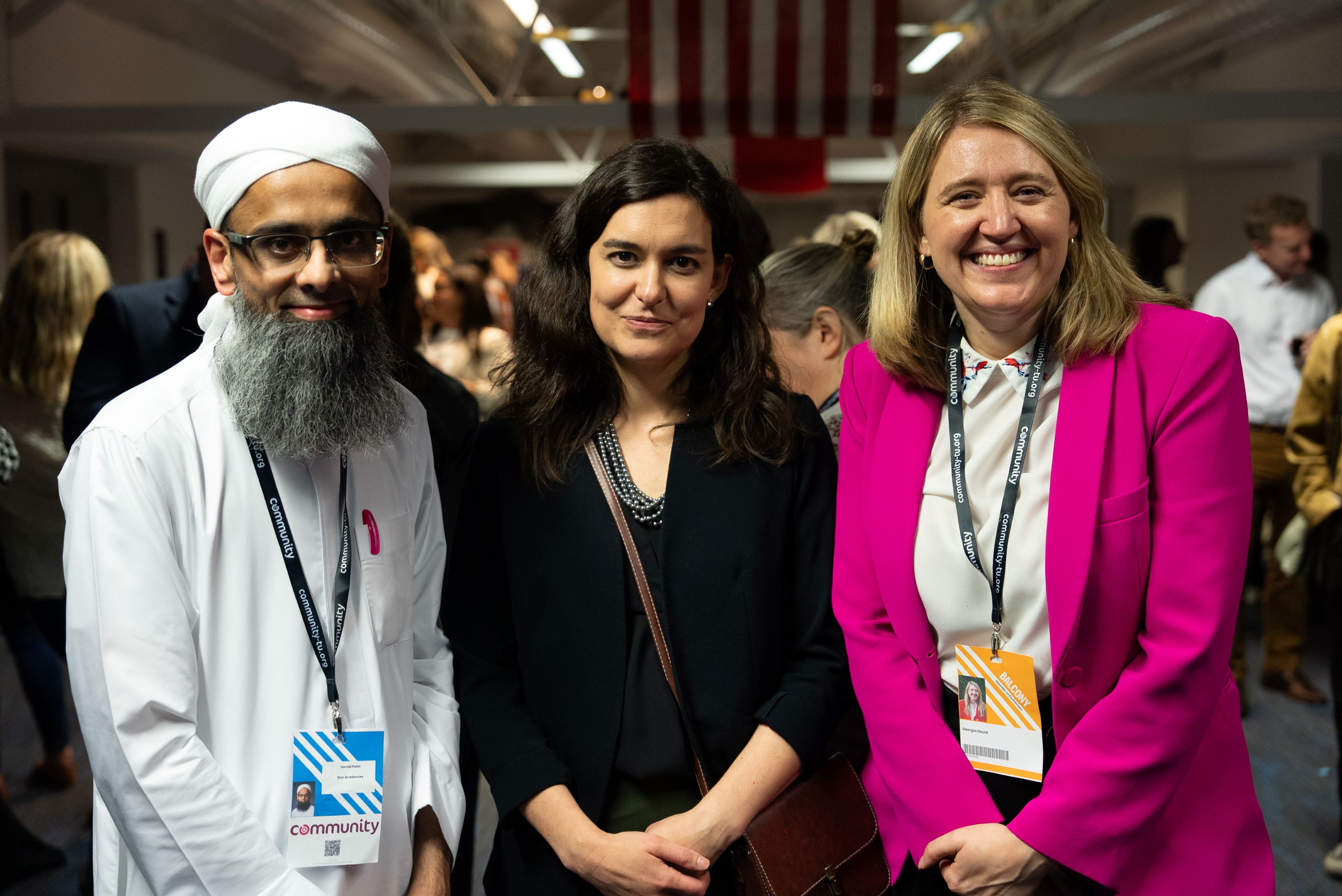 Sir Mufti Hamid Patel CBE, Professor Susana Castro-Kemp, Minister for School Standards Georgia Gould MP