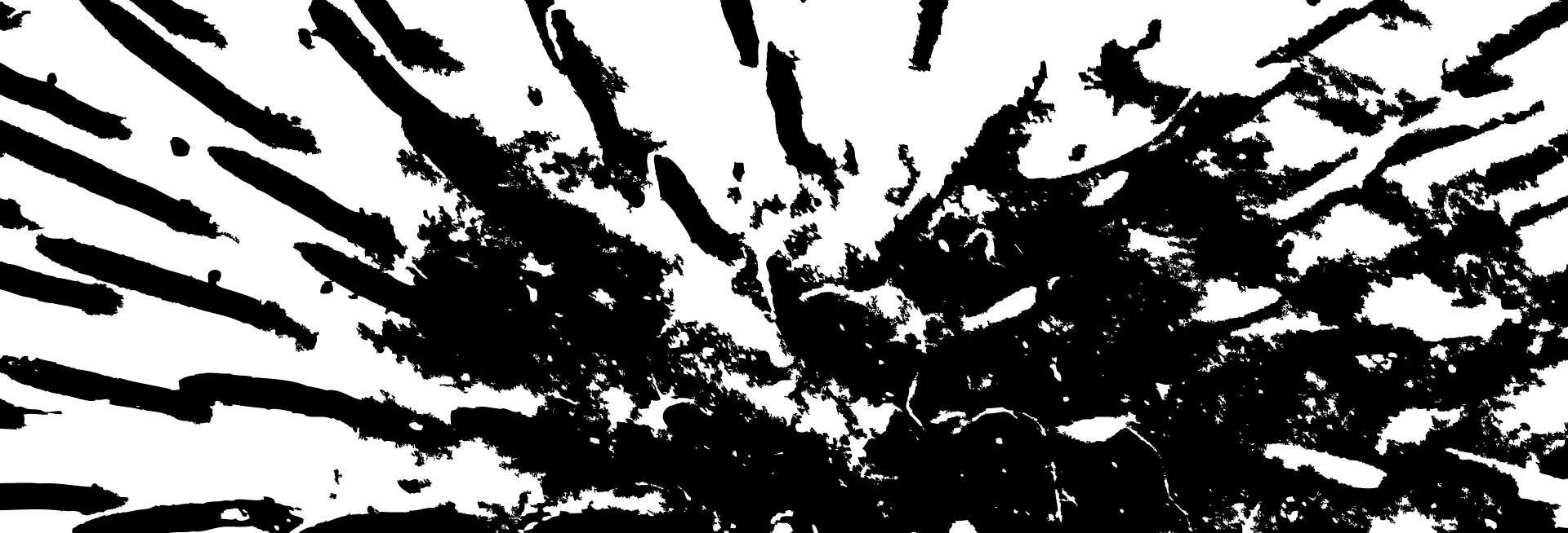 Black and white abstract impression of an explosion.