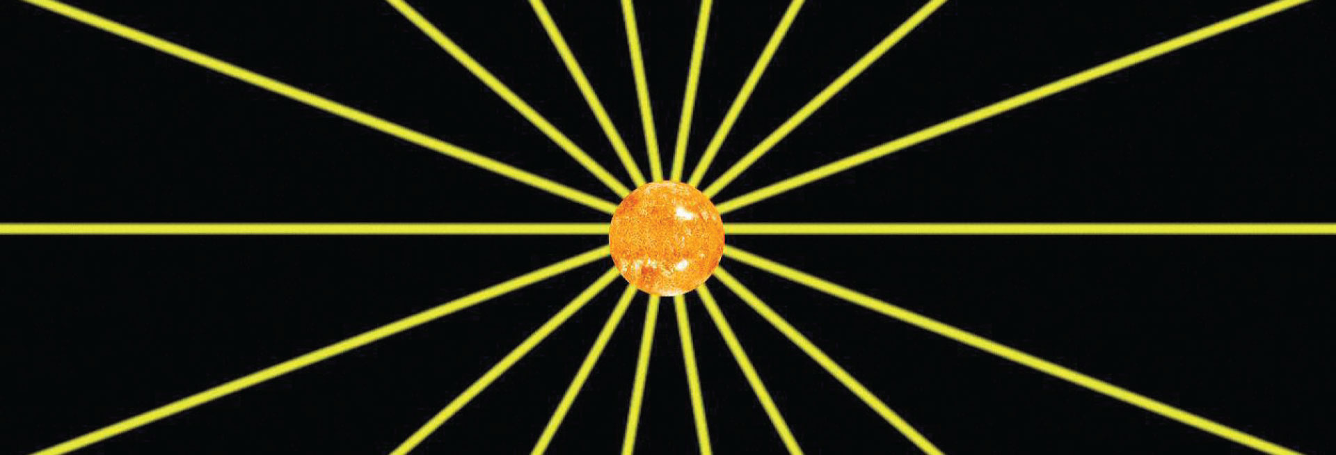A frame from an animation showing how the magnetic field lines emenate from our sun.