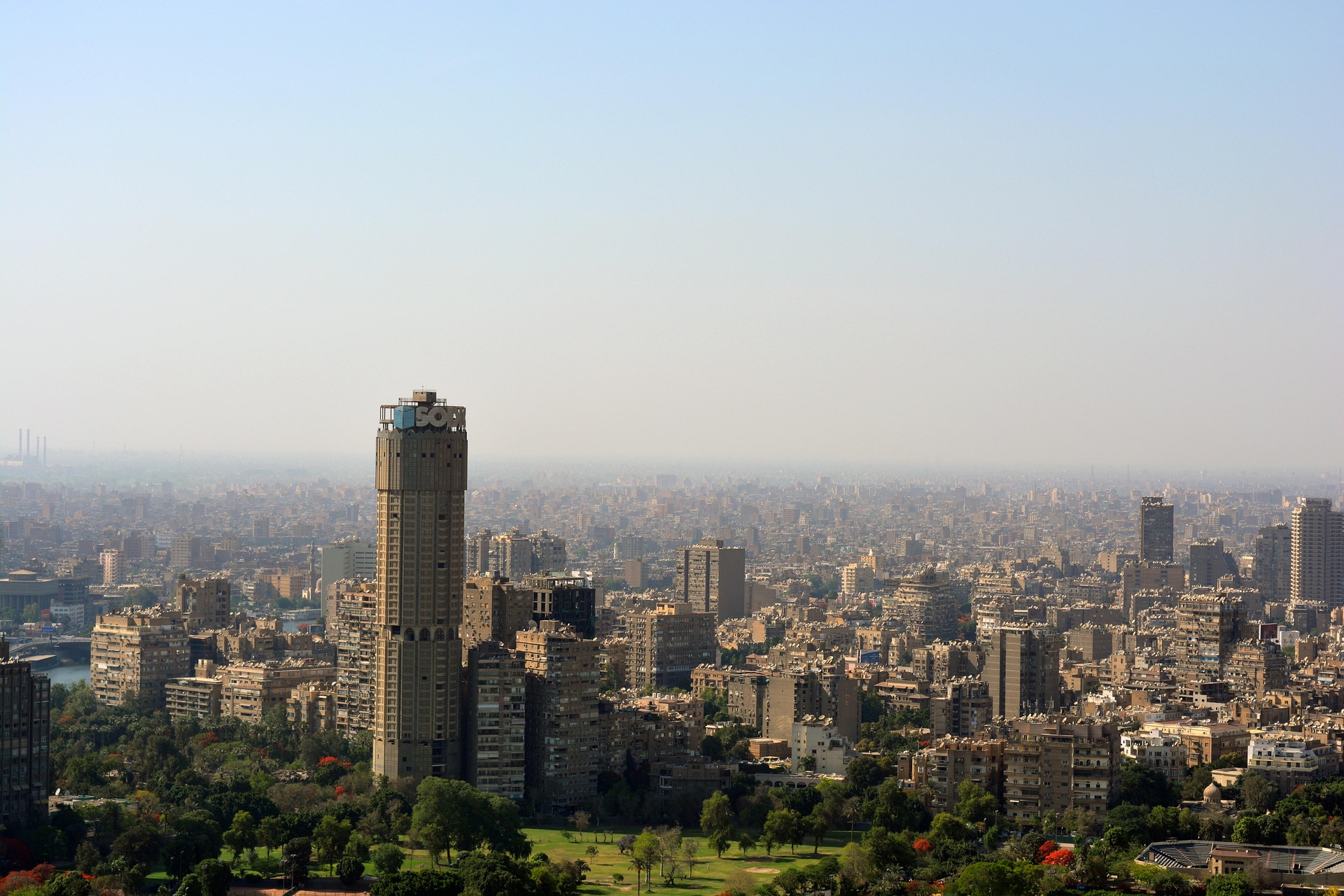 Cityscape of New Cairo, Egypt.
