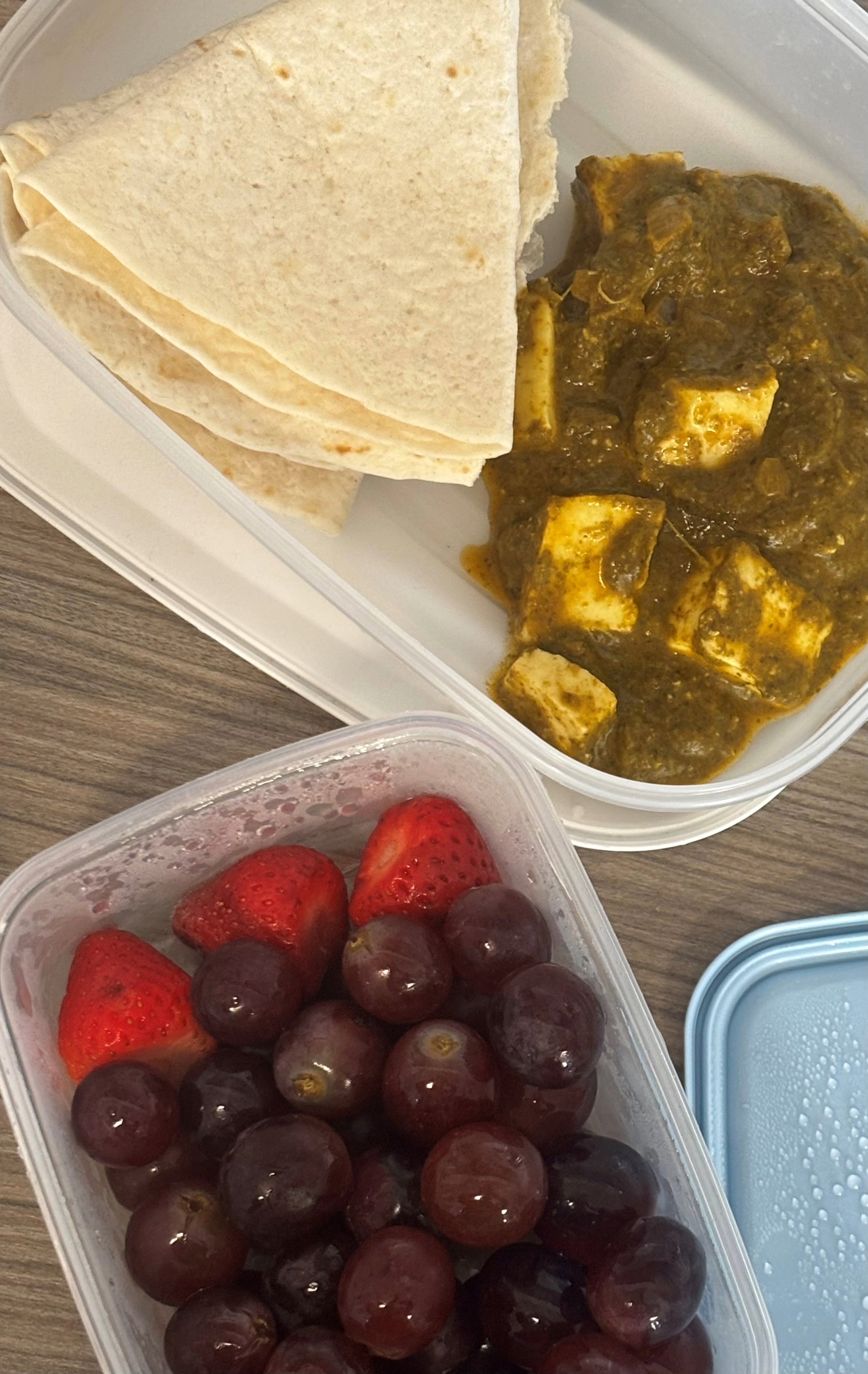 Fresh food in tupperware