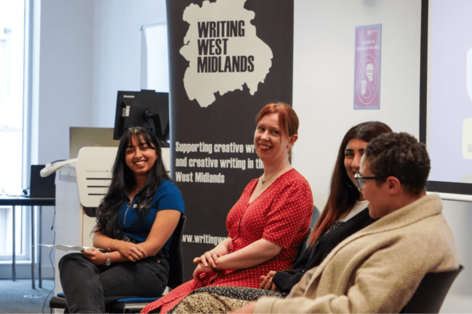 A panel of four adults at the Writing West Midlands conference
