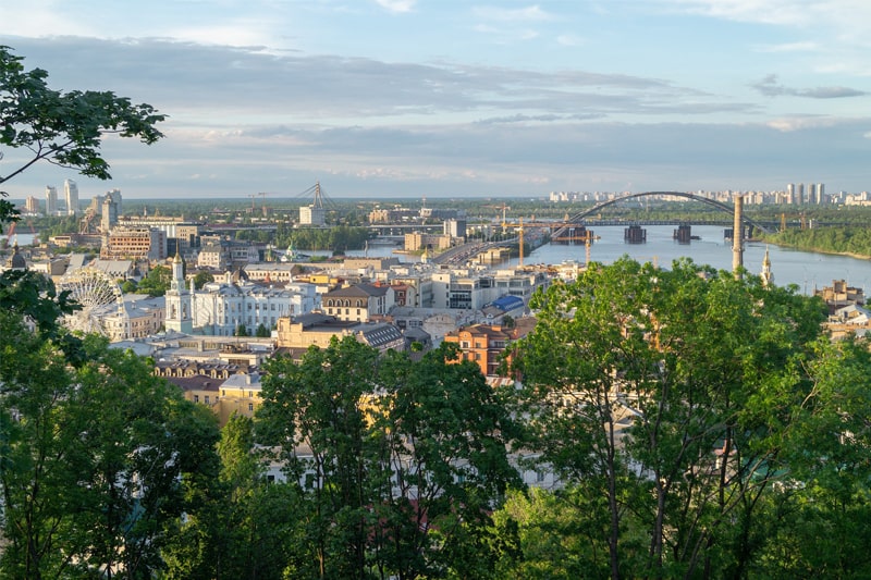 View of Ukraine's capital Kiev